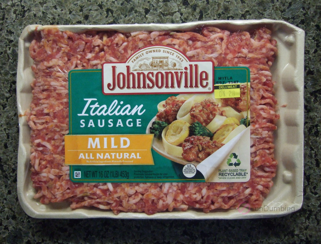 Italian sausage packaged