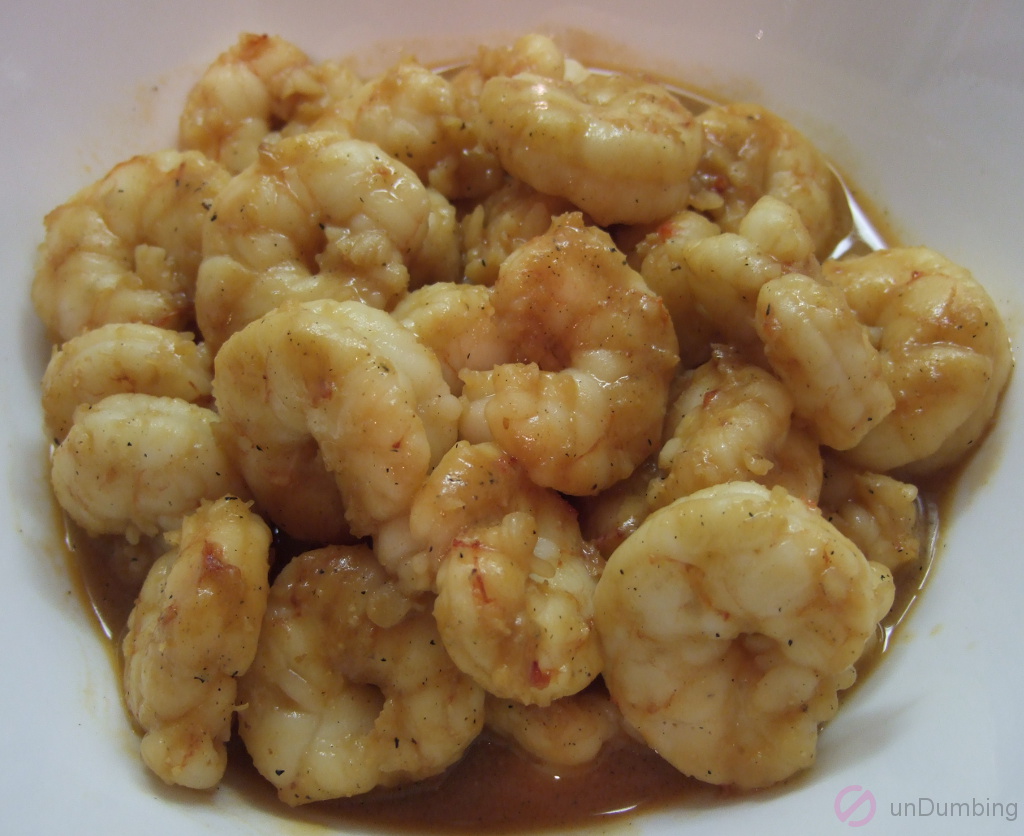 Miso butter shrimp in a bowl