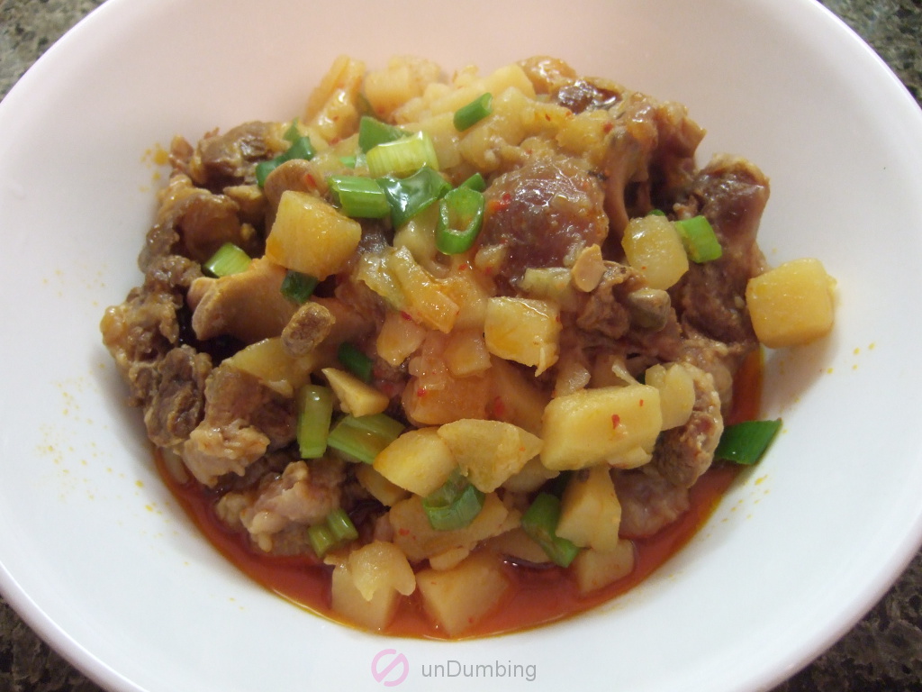 Simple oxtail soup in a bowl