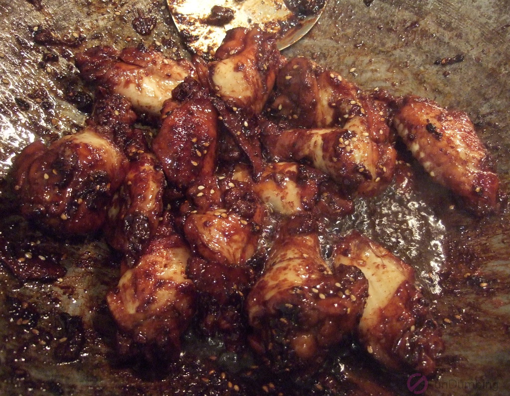 Wok of chicken wings with sesame seeds (Try 2)