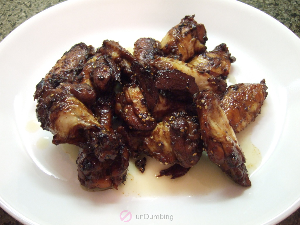 Plate of soy sauce chicken wings (Try 2)