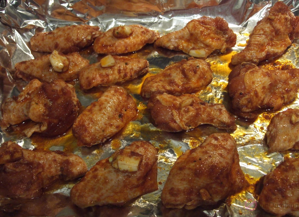 Marinated chicken wings on a baking sheet (Try 2)