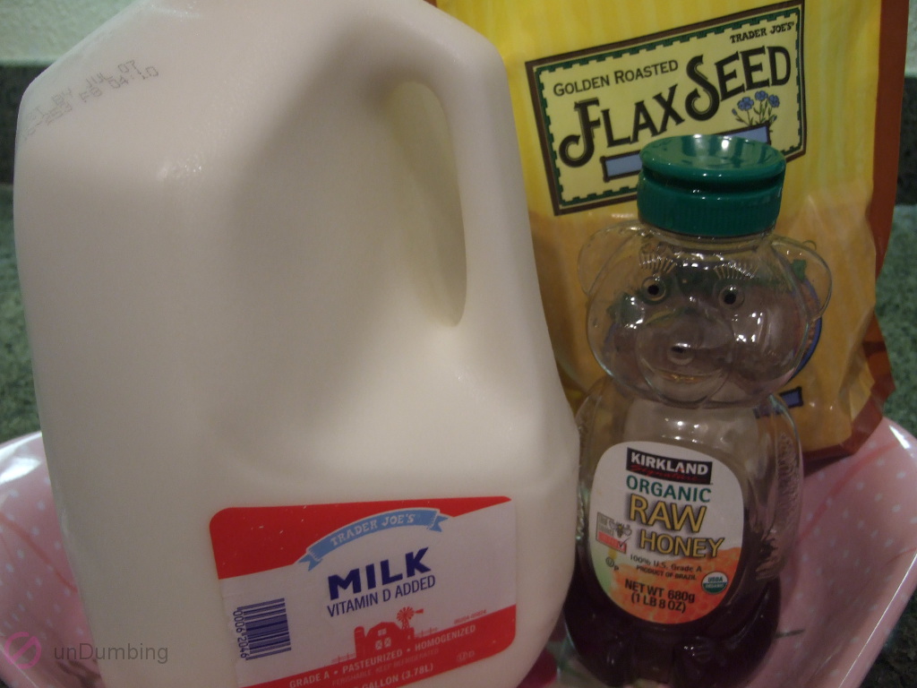 Milk, flaxseed, and honey