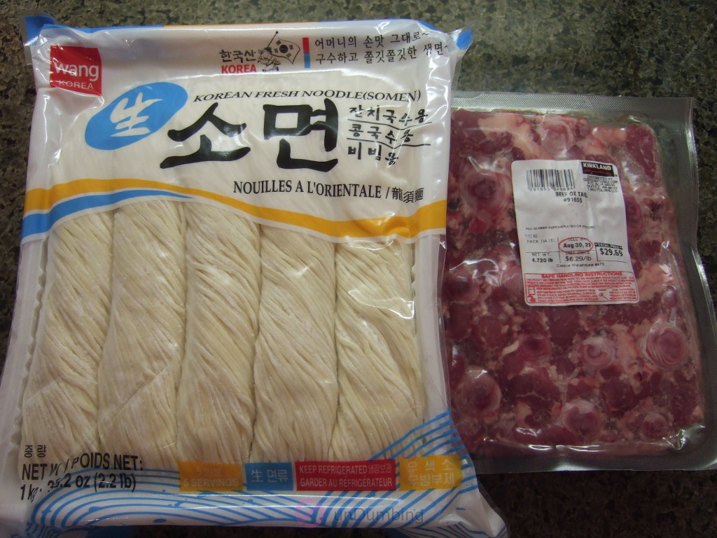 Korean fresh noodles (somen) and oxtail