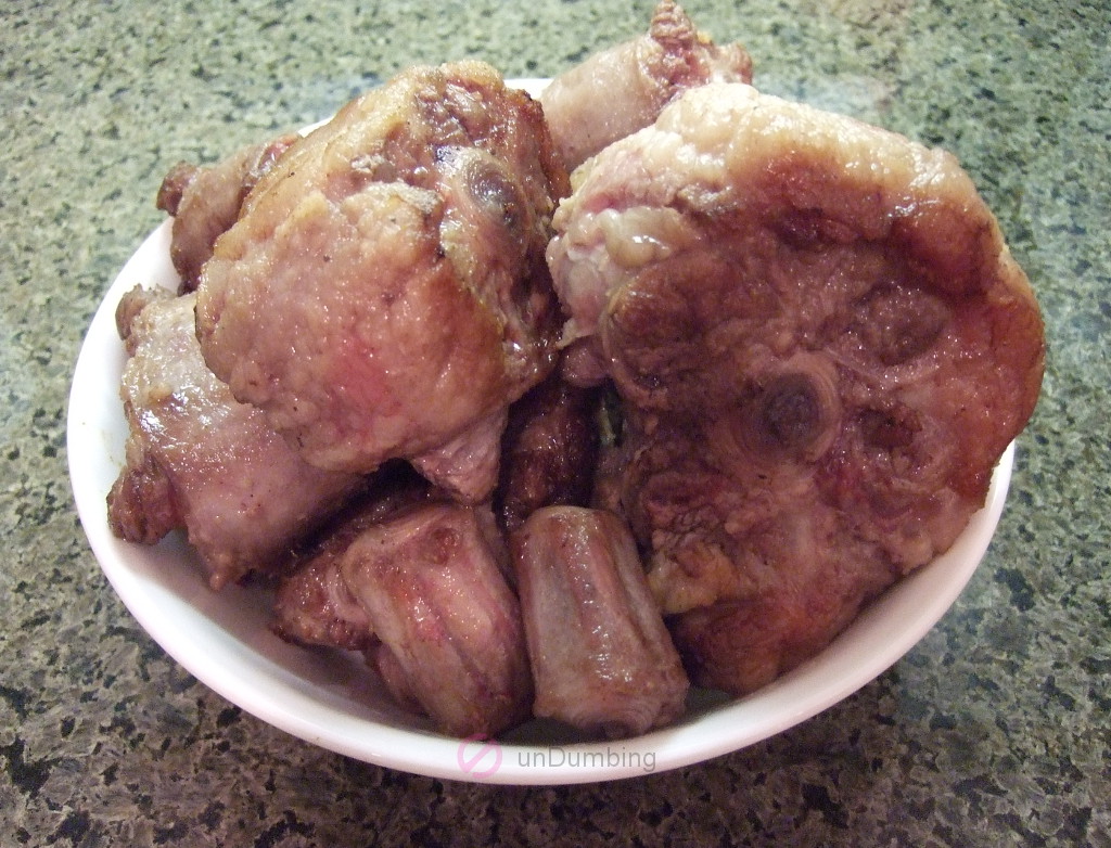 Bowl of browned oxtail
