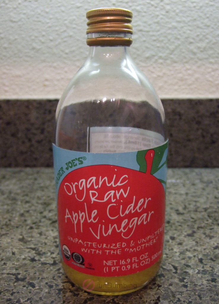 New bottle of apple cider vinegar