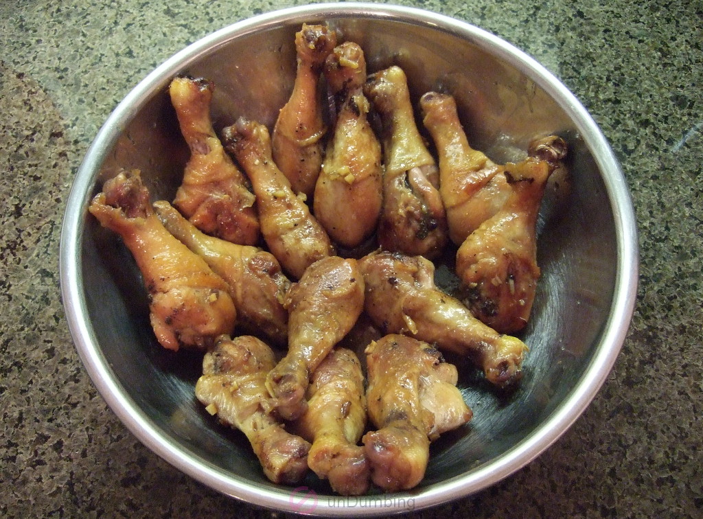Bowl of baked chicken drumsticks (Try 2)