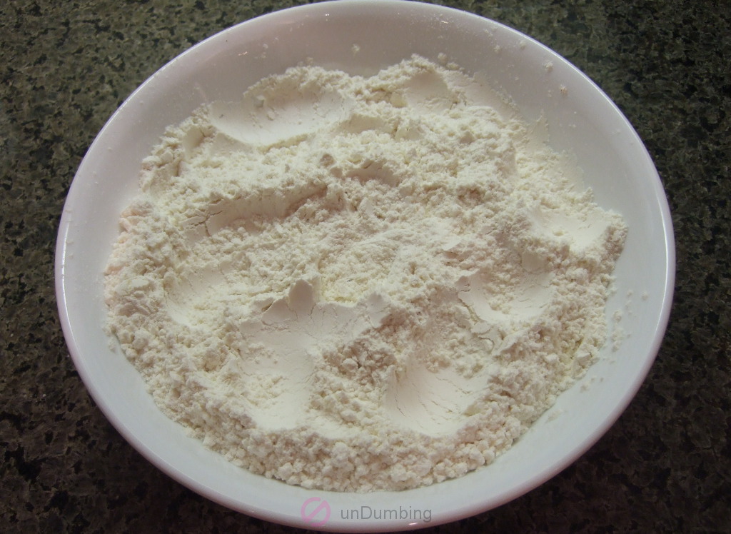 Bowl of flour with spices