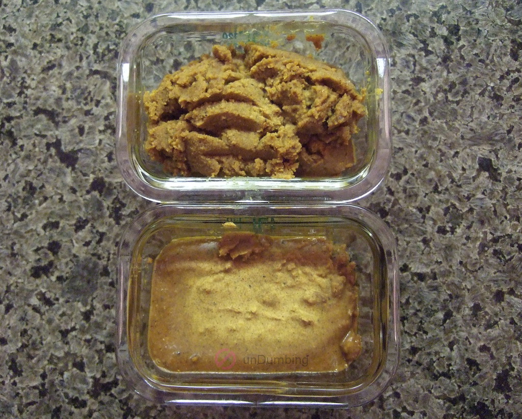 Refrigerated Japanese curry roux at room temperature in glass containers (Try 2)