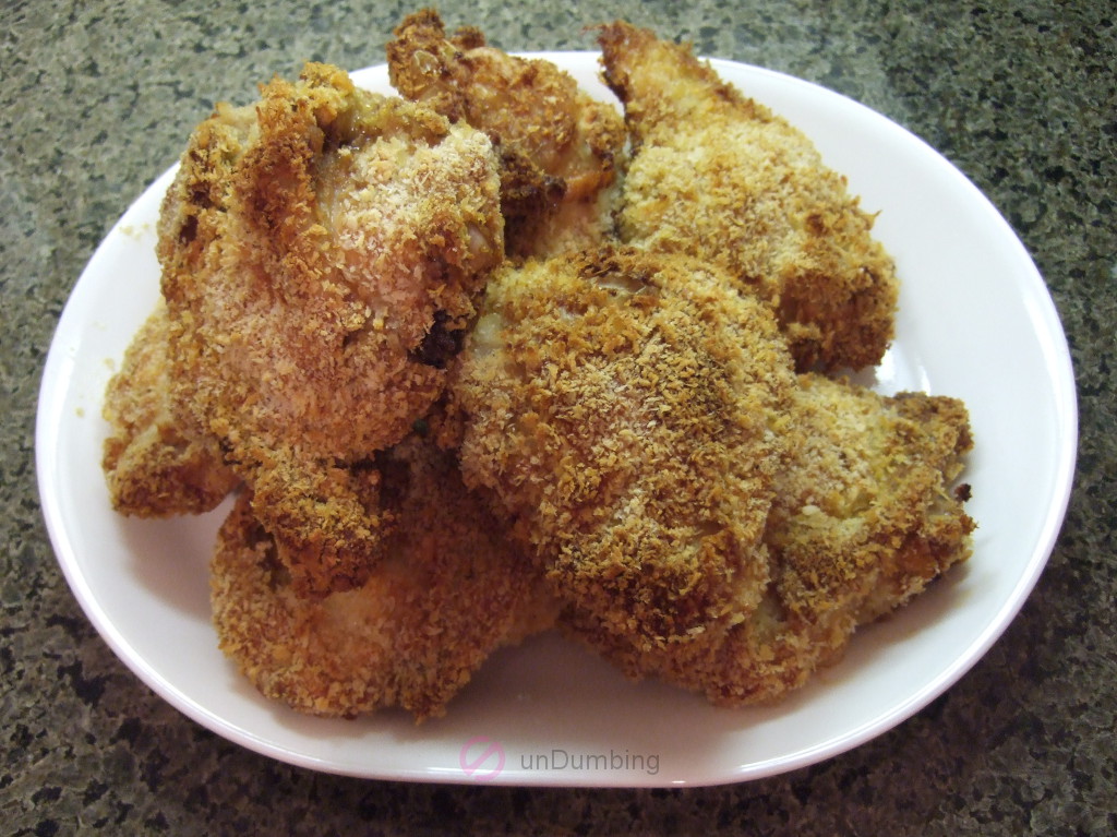Plate of oven-fried chicken (Try 2)