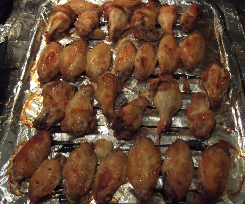 Baked wings on broiler pan