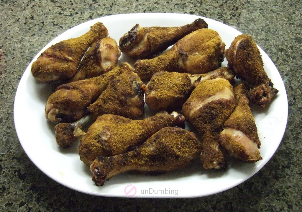 Plate of Indian chicken drumsticks (Try 2)