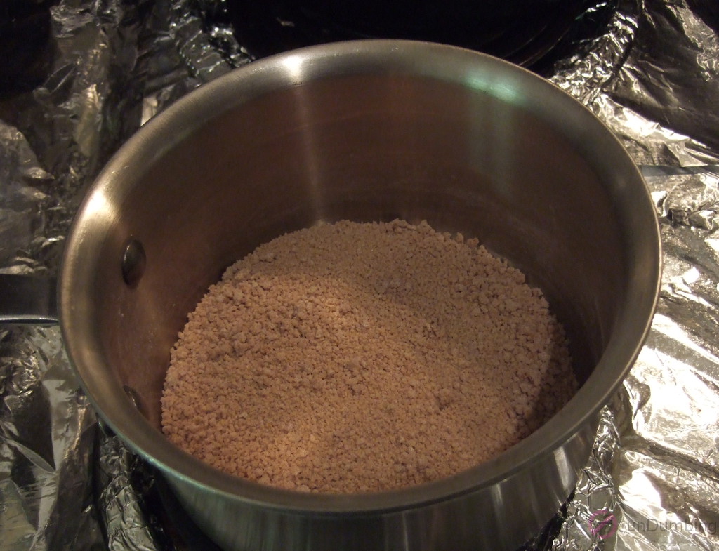 Brown sugar and corn starch combined in a saucepan