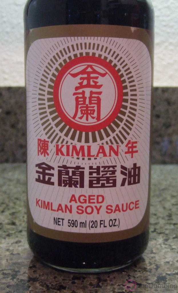 New bottle of Kimlan aged soy sauce