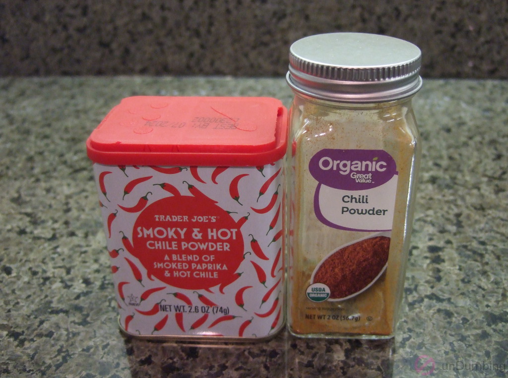 Two variations of chili powder