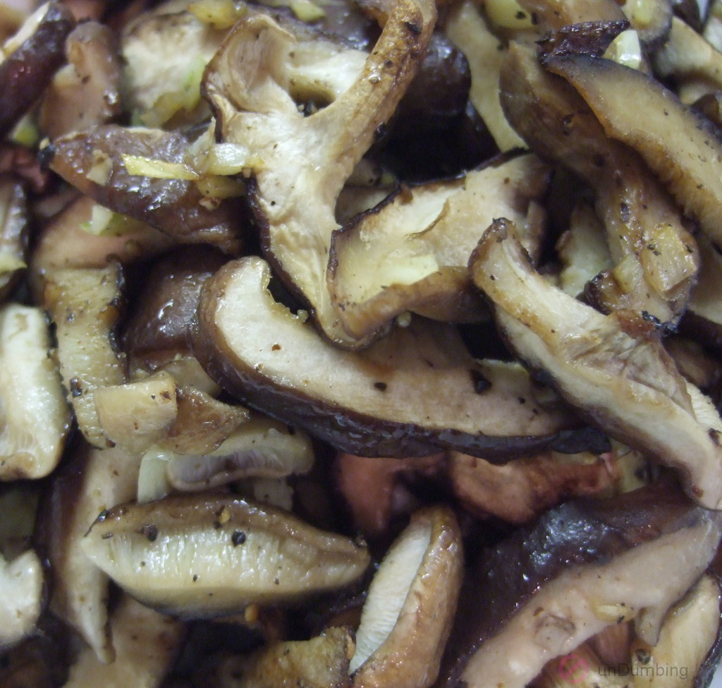Garlicky roasted shiitake mushrooms