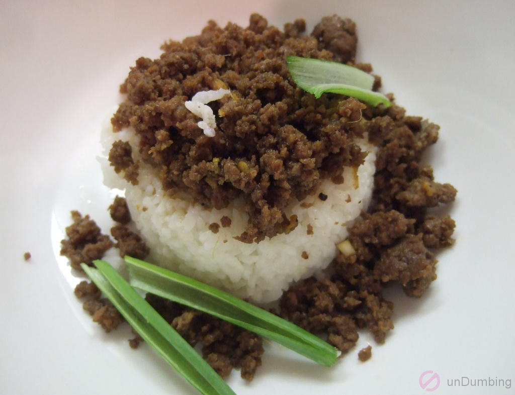 Korean ground beef and rice bowl
