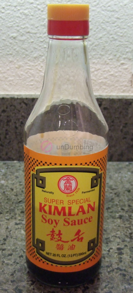 New bottle of soy sauce