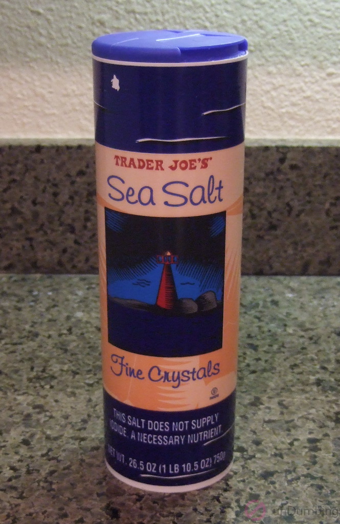 Container of sea salt