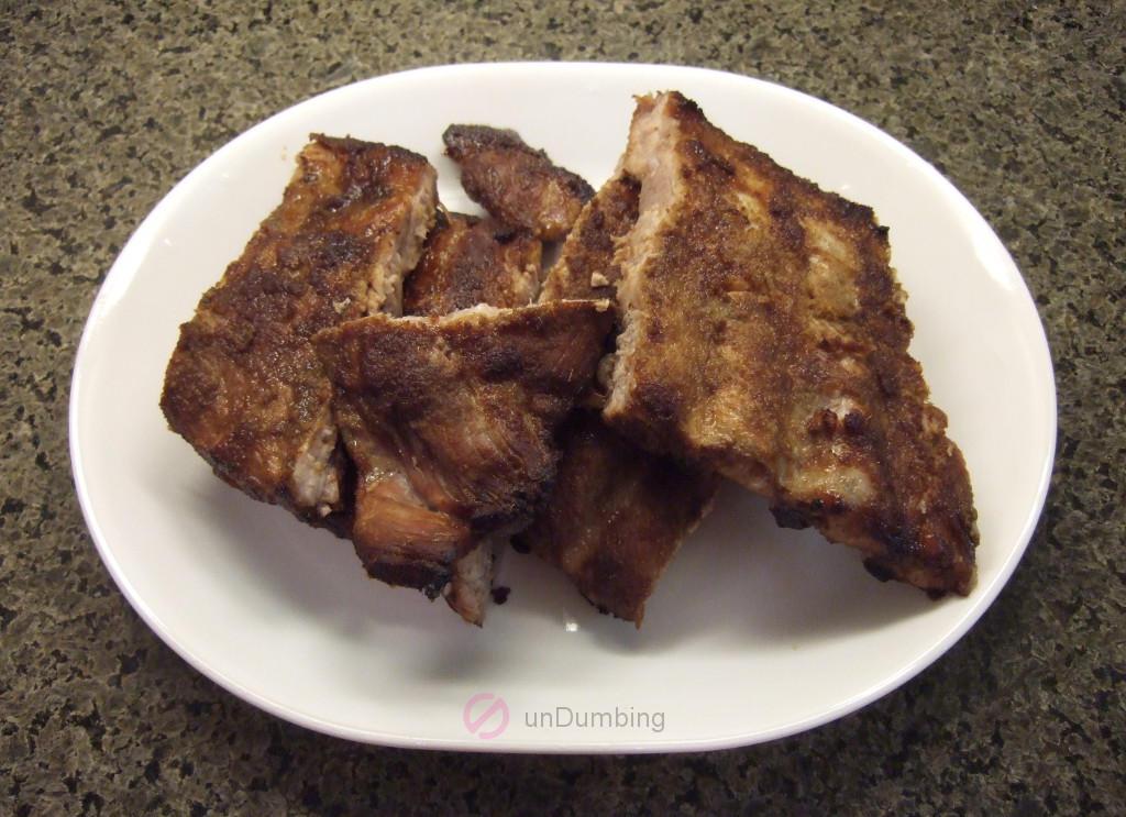 White plate of cumin pork ribs (Try 2)