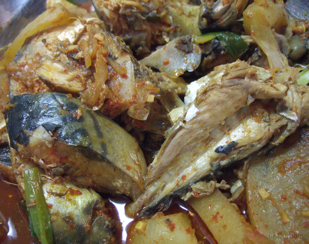 Korean spicy braised mackerel
