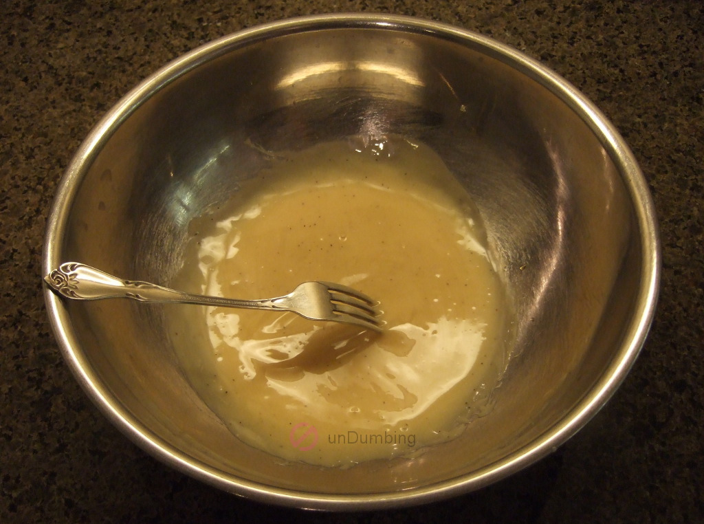 Mayonnaise sauce in a stainless steel bowl